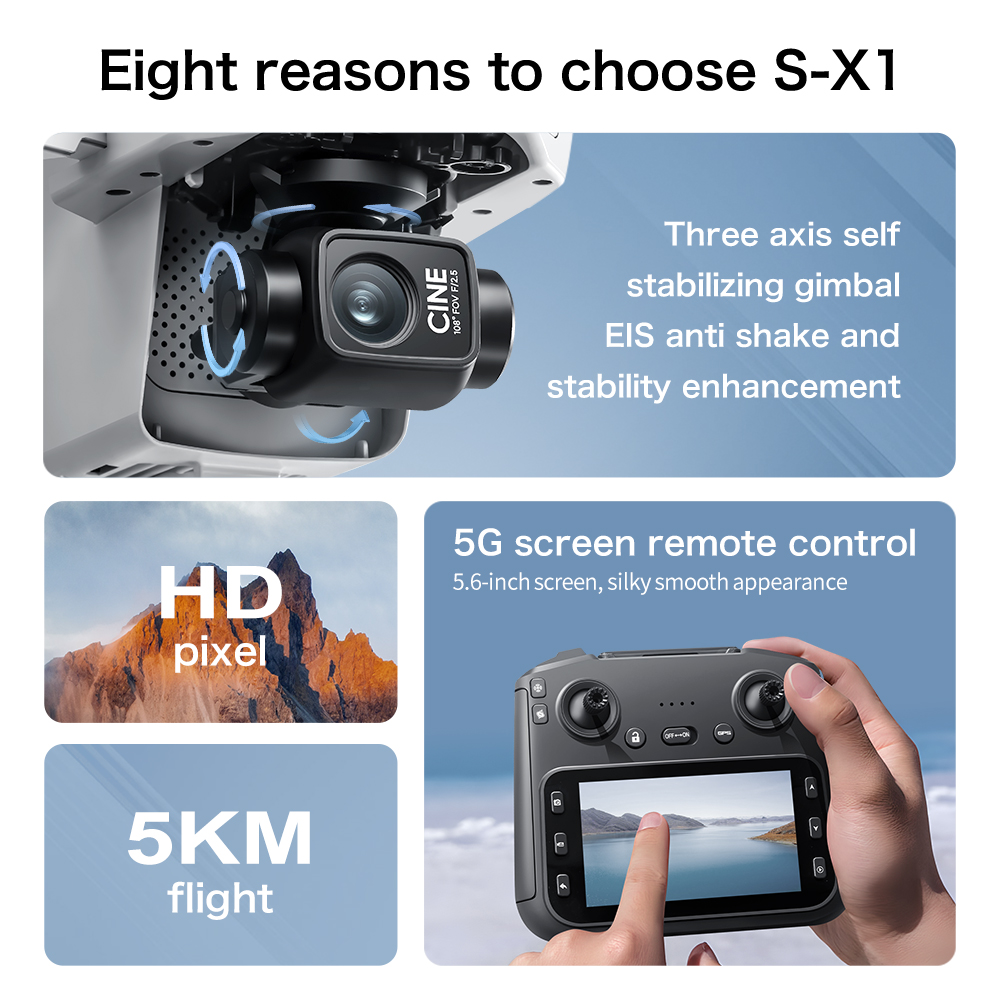 Top Deal S-X1 MAX GPS Drone 3  - Drone Mapping recension och pris