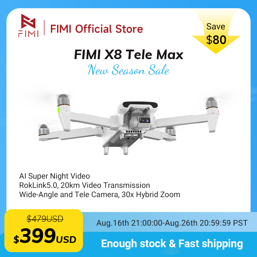 FIMI X8 Tele Max Drone 1/2-inc - Drone Thermal Imaging recension och pris